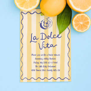 Invitation La Dolce Vita Citrons Réception de Mariage Italien