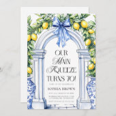 Invitation La Dolce Vita Citrus Verdure 70e anniversaire (Devant / Derrière)