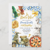 Invitation La Dolce Vita Dîner Italien Thème Anniversaire Adu (Devant)