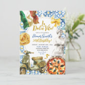 Invitation La Dolce Vita Dîner Italien Thème Anniversaire Adu (Debout devant)