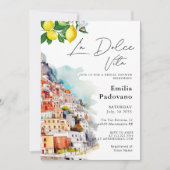 Invitation La Dolce Vita Été Fête des mariées italienne (Devant)