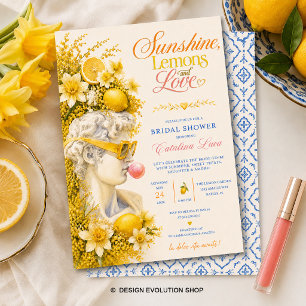 Invitation La Dolce Vita Fête de Mariage Lemons et Amour