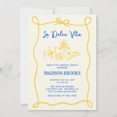 Invitation La Dolce Vita Fête des mariées italienne tirée à l (Devant)