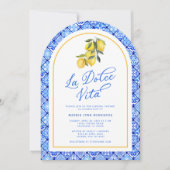 Invitation La Dolce Vita Fête des mariées méditerranéenne (Devant)