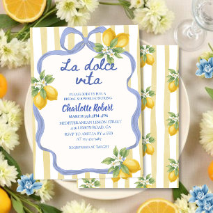 Invitation La dolce vita Italian Lemon été Enterrement de vie