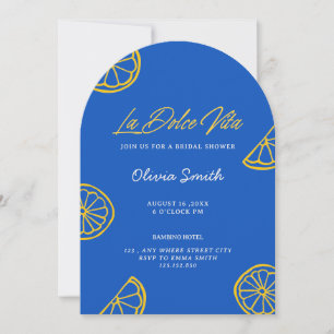 Invitation La Dolce Vita Italian Minimaliste douche de mariée