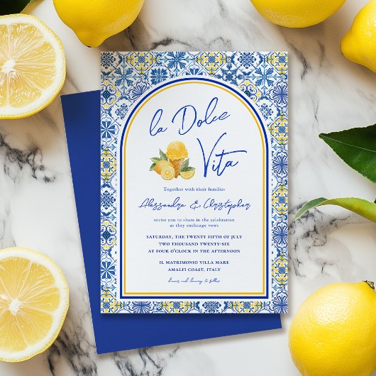 Invitation La Dolce Vita Italian Summer Destination Wedding