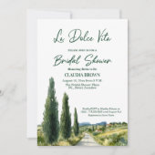 Invitation La Dolce Vita Italian View Bridal Shower (Devant)