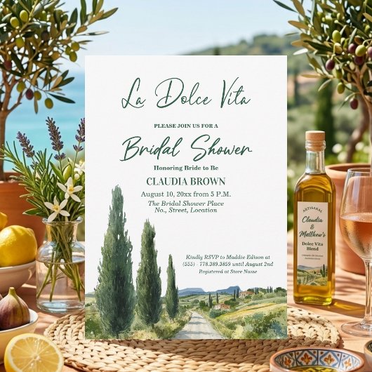 Invitation La Dolce Vita Italian View Bridal Shower