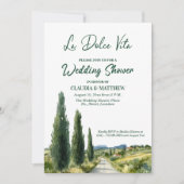 Invitation La Dolce Vita Italian View Wedding Shower (Devant)