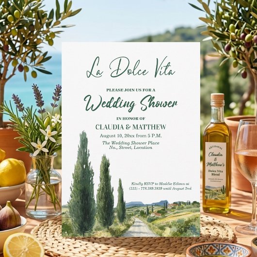 Invitation La Dolce Vita Italian View Wedding Shower