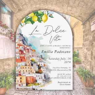 Invitation La Dolce Vita Italien Mariage de Rêve sous l'Arche