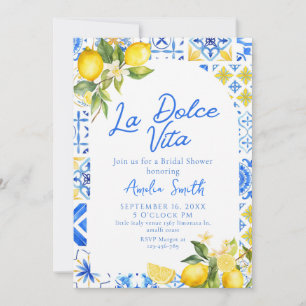 Invitation La Dolce Vita Italienne Citron élégante Fête des m