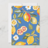 Invitation La dolce vita Italienne Citron été Douche nuptiale (Dos)