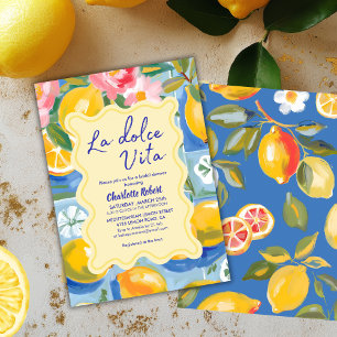 Invitation La dolce vita Italienne Citron été Douche nuptiale