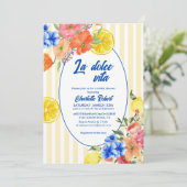 Invitation La dolce vita Italienne Citron été Douche nuptiale (Debout devant)