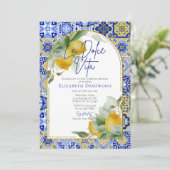 Invitation La Dolce Vita Italienne Citrons Fête des mariées c (Debout devant)