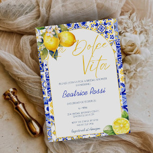 Invitation La Dolce Vita Lemon Amalfi Positano Fête des marié