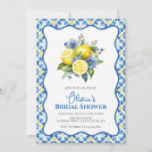 Invitation La Dolce Vita Lemon Fête des mariées fleurie (Devant)