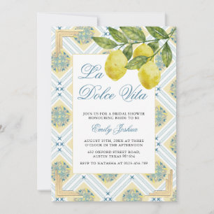 Invitation La Dolce Vita Lemon Fête des mariées italienne à t