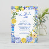 Invitation La Dolce Vita Lemon Mediterranean Bridal shower (Debout devant)
