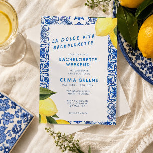 Invitation La Dolce Vita Lemon Week-end d'Enterrement de Vie