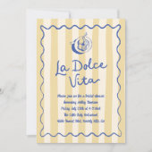 Invitation La Dolce Vita Lemons Fête des mariées italienne (Devant)