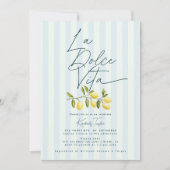 Invitation La Dolce Vita Lemons Fête des mariées italienne (Devant)