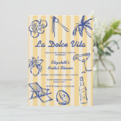 Invitation La Dolce Vita Lemons Fête des mariées italienne (Debout devant)