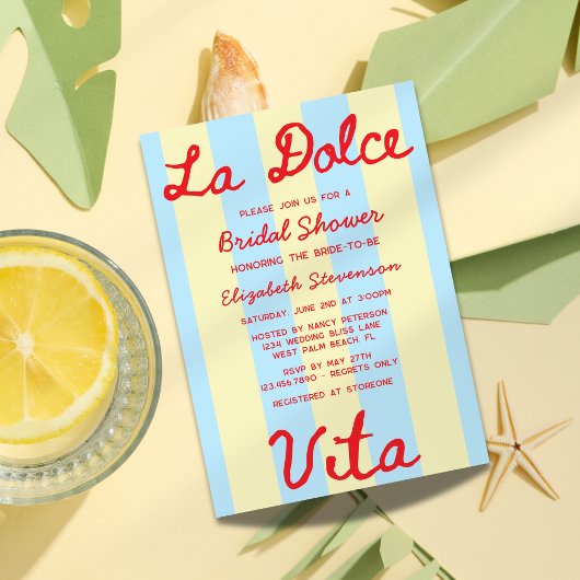 Invitation La Dolce Vita Mariage écriture manuscrite