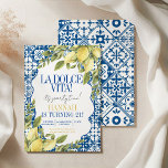 Invitation La Dolce Vita Méditerranée Citron italien Annivers<br><div class="desc">La Dolce Vita Italienne 30e anniversaire invitation fête</div>