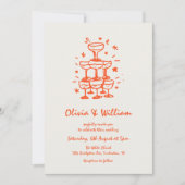 Invitation La Dolce Vita Moderne Main Tirée Mariage (Devant)