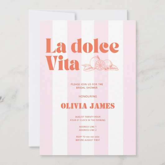 Invitation La dolce vita nuptiale (Devant)