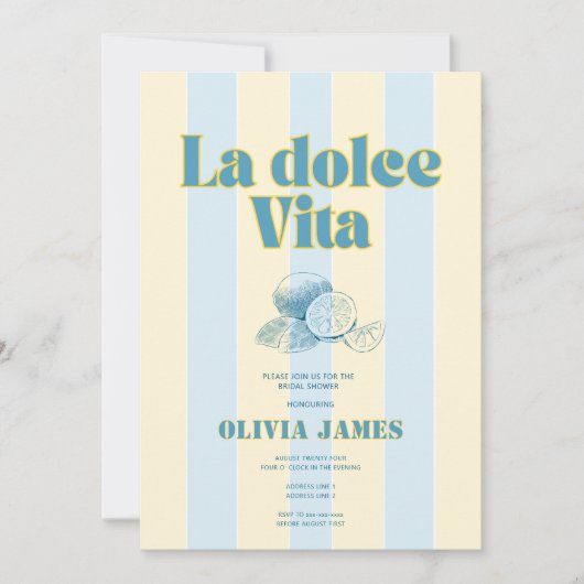 Invitation La dolce vita nuptiale (Devant)