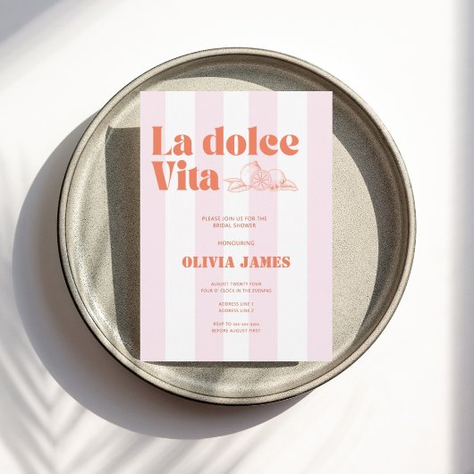 Invitation La dolce vita nuptiale