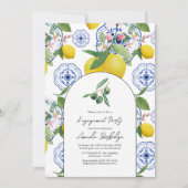 Invitation "La Dolce Vita" Parti d'engagement méditerranéen (Devant)