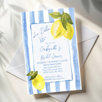 La Dolce Vita rayures bleues citrons douche nuptia