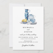 Invitation La Dolce Vita Style Aquarelle Photo Mariage (Devant)