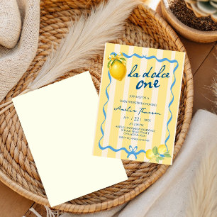 Invitation La dolce vita un Freshly shower de bébé au citron