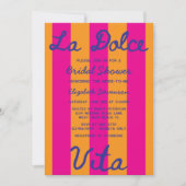 Invitation La Dolce Vita Whimsy Fête des mariées italienne de (Devant)