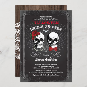 Invitation La douche d'Halloween jusqu'à la mort nous sépare