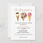 Invitation La douche nuptiale à la crème glacée, elle a été s (Devant)