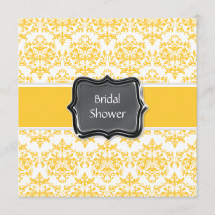 Invitation La douche nuptiale blanche jaune personnalisent