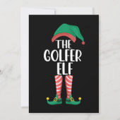 Invitation La famille Golfer Elf Golf Correspond à Noël (Devant)