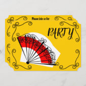 Invitation La fan espagnole accule la partie horizontale (Devant / Derrière)