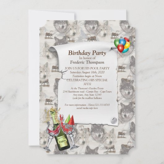 Invitation La faune canadienne (Devant)