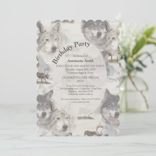 Invitation La faune canadienne (Debout devant)