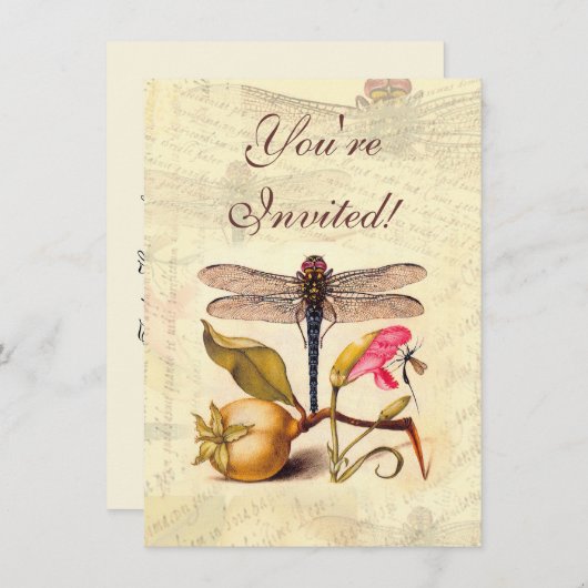 Invitation La faune de la libellule (Devant / Derrière)