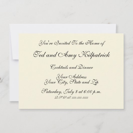 Invitation La faune de la libellule (Dos)