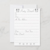 Invitation La faune de la scène des neiges de souris et de ba (Dos)